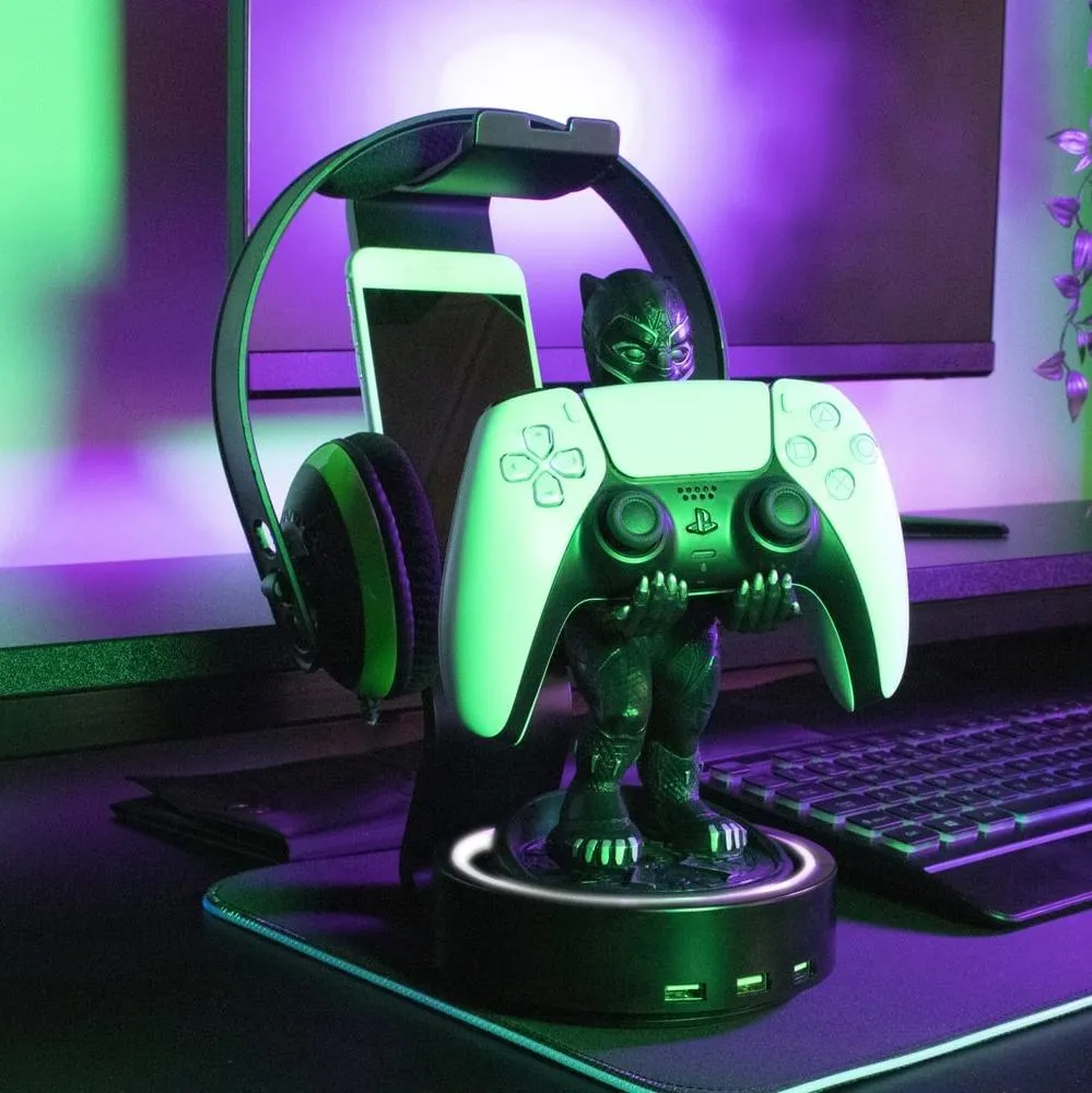 EXG: SP2 Black Cable Guys Powerstand, Headphone Charging Stand with Phone Rest