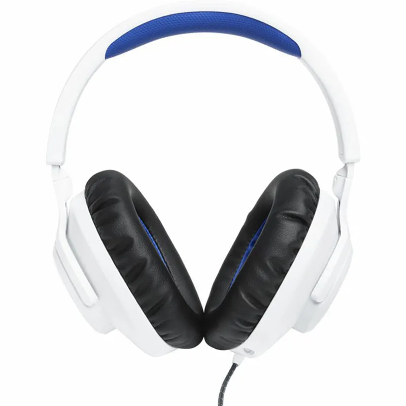 JBL Quantum 100P 40mm Driver Over-Ear Wired Gaming Headset - White & Blue | JBLQ100PWHTBLU