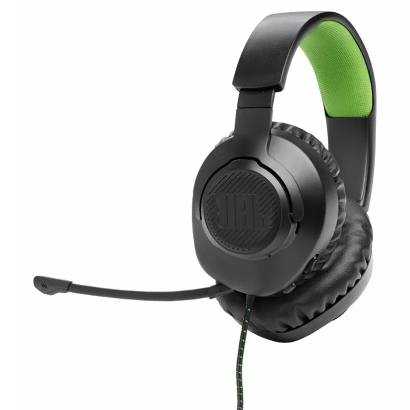 JBL Quantum 100X 40mm Driver Over-Ear Wired Gaming Headset - Black & Green | JBLQ100XBLKGRN