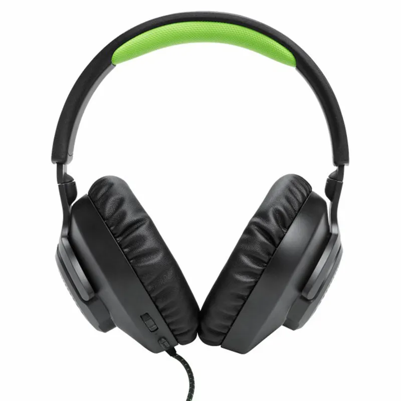 JBL Quantum 100X 40mm Driver Over-Ear Wired Gaming Headset - Black & Green | JBLQ100XBLKGRN
