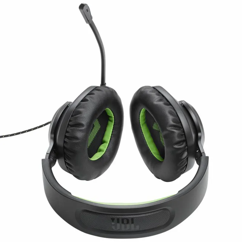 JBL Quantum 100X 40mm Driver Over-Ear Wired Gaming Headset - Black & Green | JBLQ100XBLKGRN