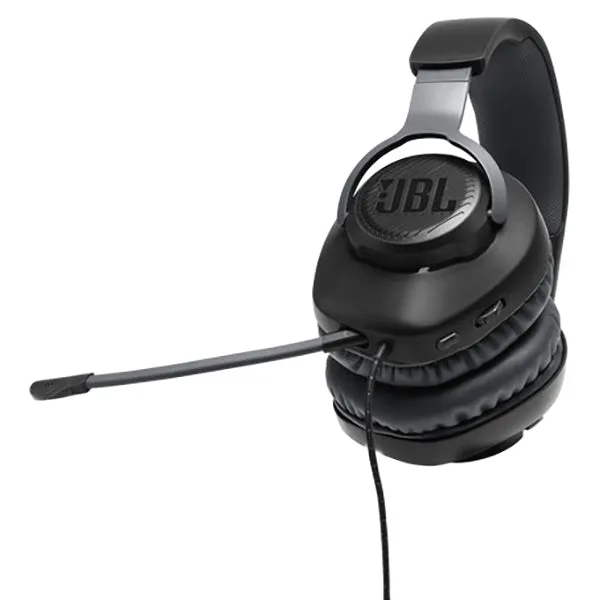 JBL Quantum Over Ear Wired Gaming Headphones - Black | JBLQUANTUM100BLK