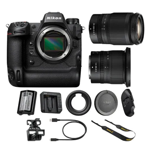 Nikon Z9 Mirrorless Camera with Z 14-30mm 4S and Z 24-200mm VR Lenses