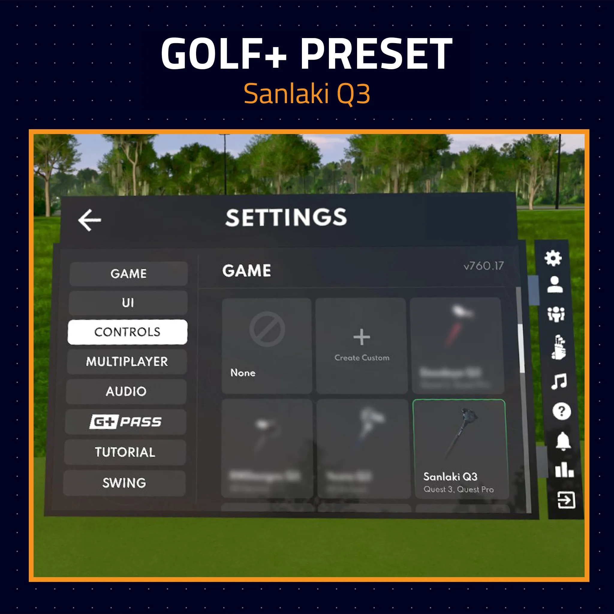 Sanlaki VR Golf Club Accessory