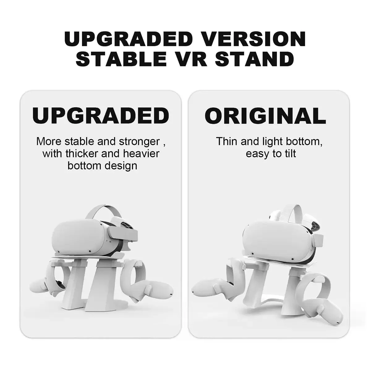 VR Headset and Touch Controllers Display Stand | for Oculus Quest 2, Quest, Rift S, Rift, Valve Index, HP G2